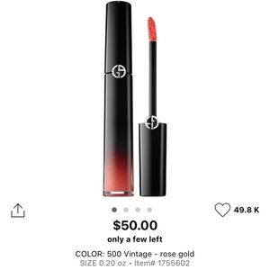 🆕with box Armani Lip Gloss #500 rosegold